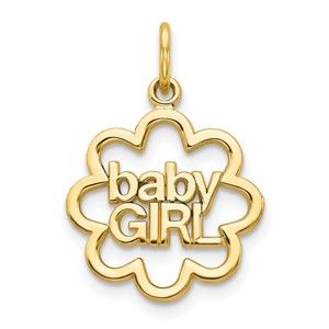 Million Charms 10k Yellow Gold BABY GIRL Charm